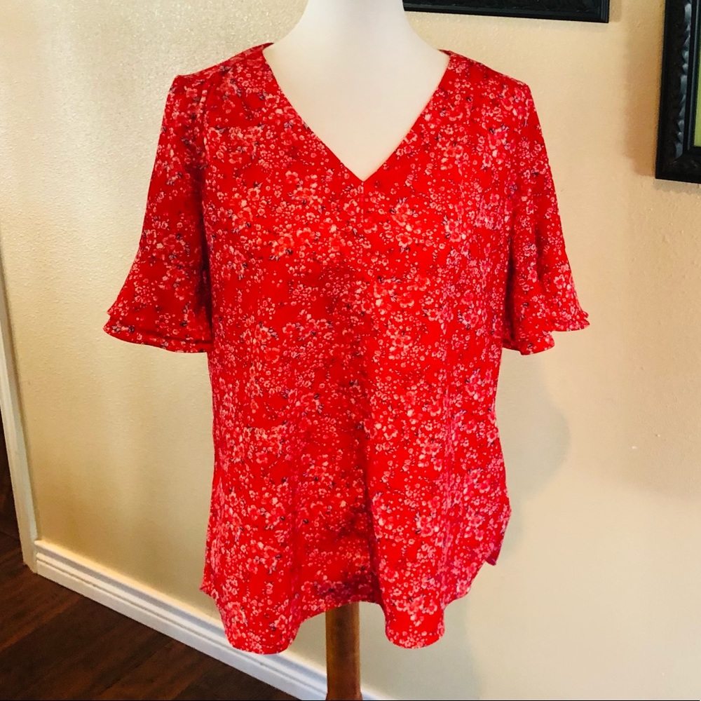 Dressy red blouse